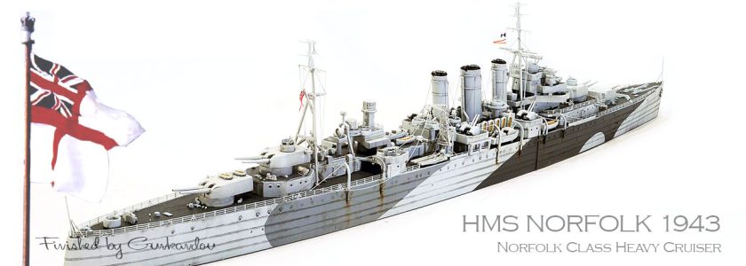 RN NORFORK CLASSHEAVY CRUISER HMS NORFORK